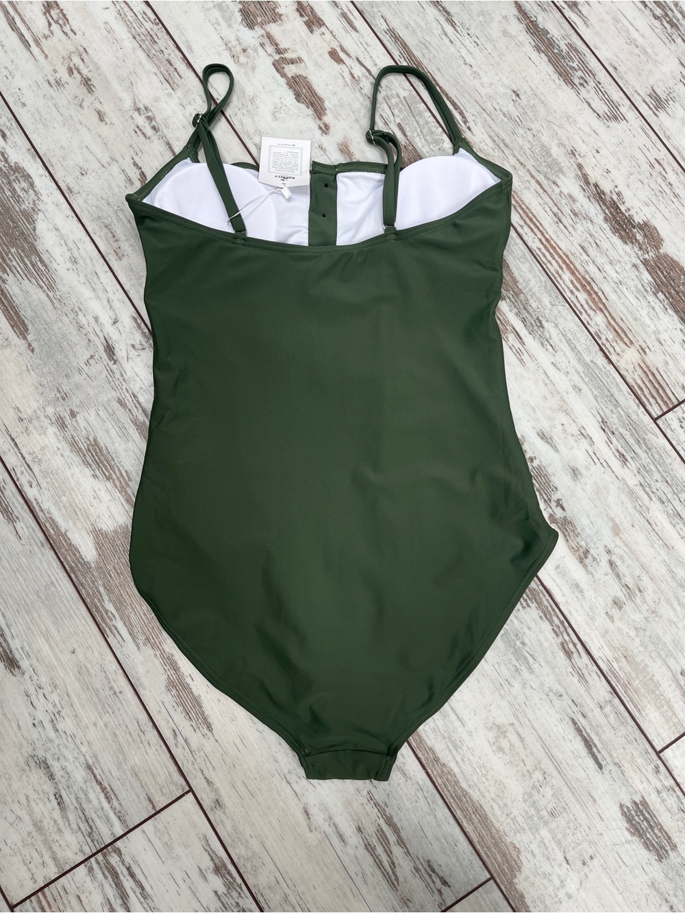 NWT B2PRITY Women Large Army Green One Piece Swimsuit Tummy Control Ruched - Picture 9 of 14
